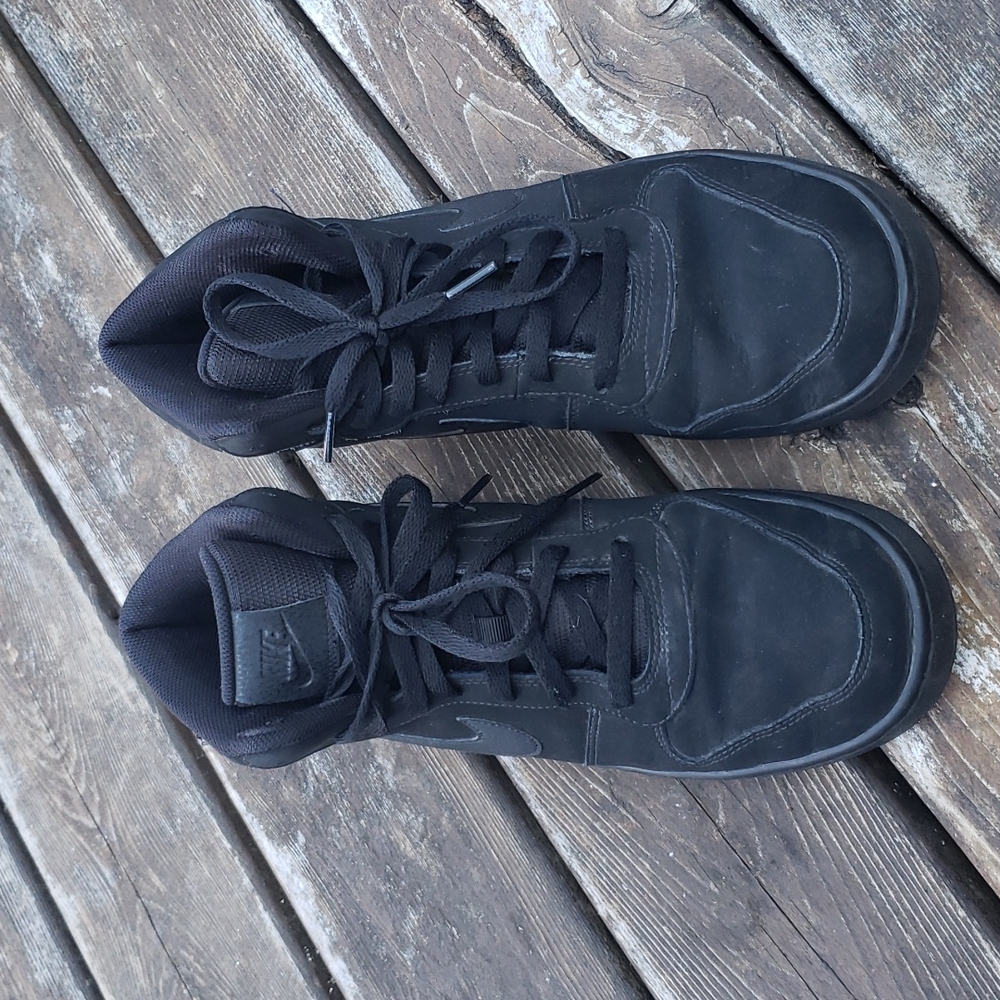 NIKE EBERNON MID TRIPLE BLACK HI-TOP SHOES sz 11 MEN'S SNEAKERS - Picture 4 of 9